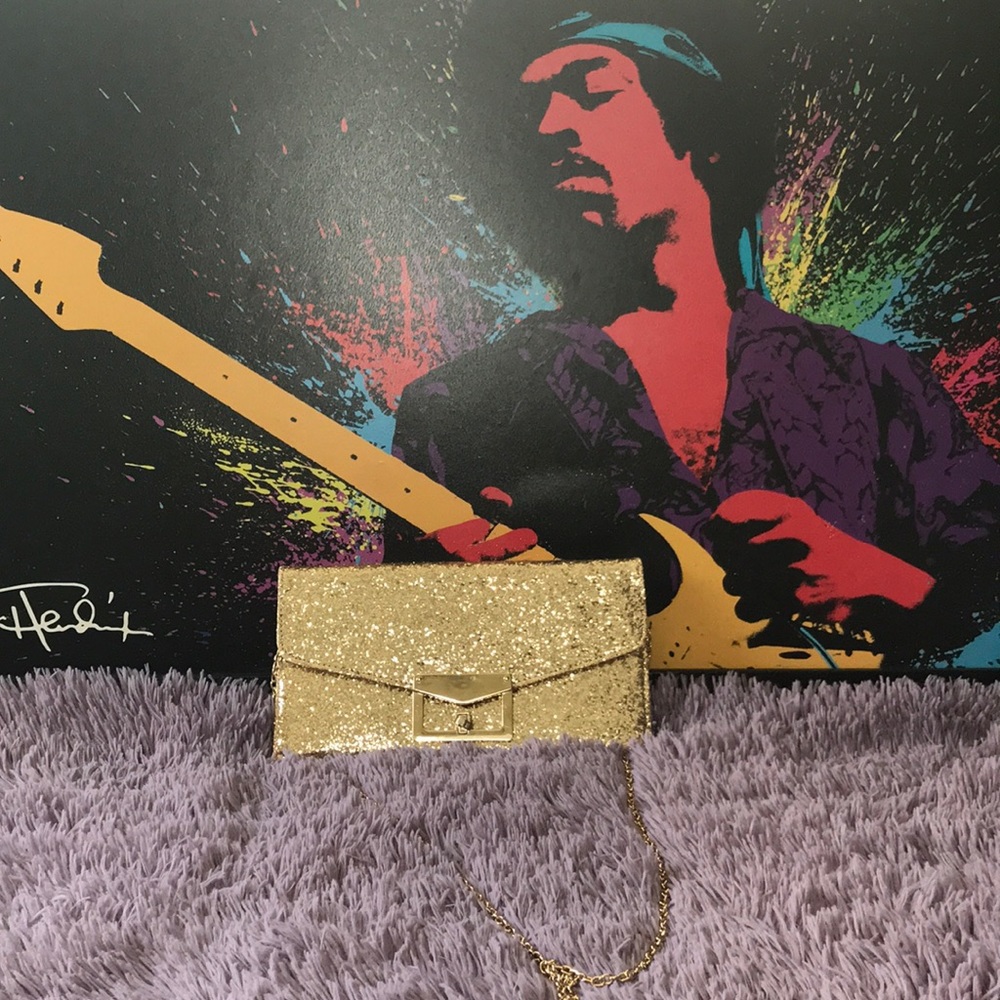 Sequin gold clutch!
